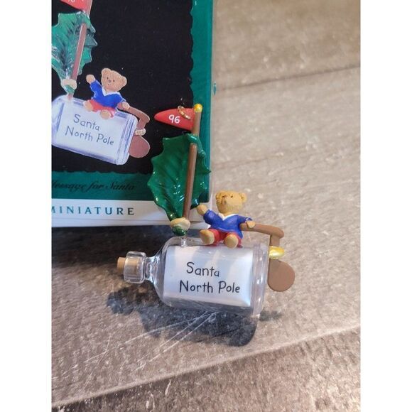 Hallmark message for Santa 1996 mini ornament Xmas decor - Picture 2 of 4
